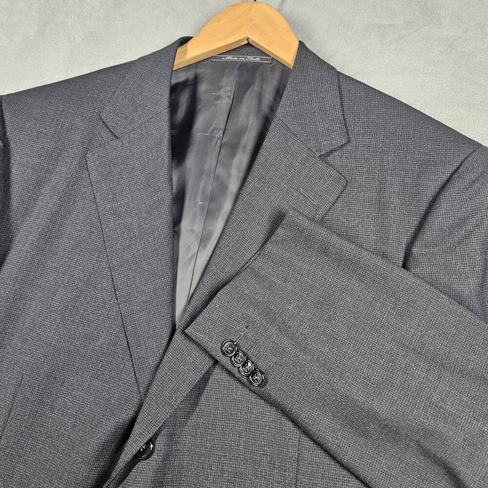 Ermenegildo Zegna Traveller Blazer Mens 46R Dark Gray Black Wool Italy Boss